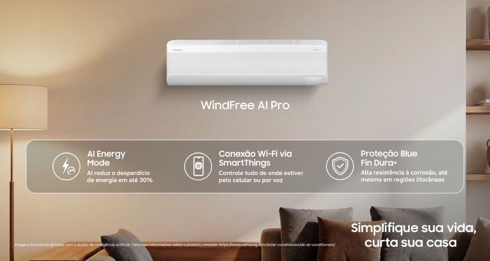 Samsung AI PowerVolt e WindFree AI Pro: a união de IA e bivolt para disputar o topo da climatização